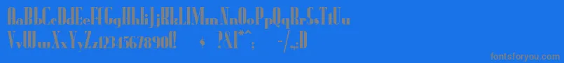 Radioran-fontti – harmaat kirjasimet sinisellä taustalla