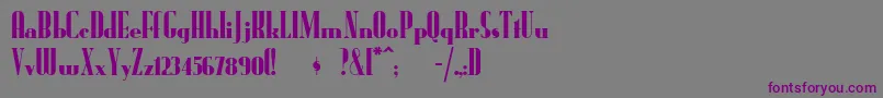 Radioran-fontti – violetit fontit harmaalla taustalla