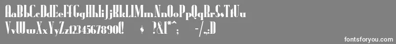 フォントRadioran – 灰色の背景に白い文字