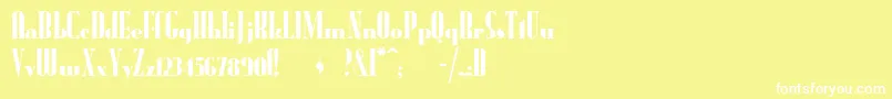 Radioran Font – White Fonts on Yellow Background