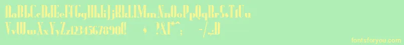Radioran Font – Yellow Fonts on Green Background