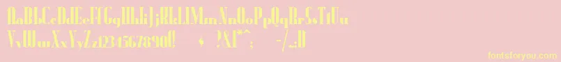 Radioran Font – Yellow Fonts on Pink Background