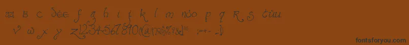 BilboHandRegular Font – Black Fonts on Brown Background