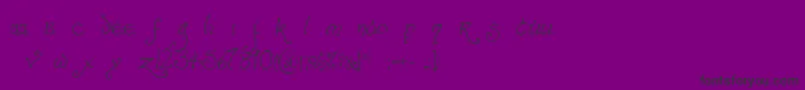 BilboHandRegular Font – Black Fonts on Purple Background