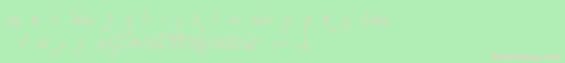BilboHandRegular Font – Pink Fonts on Green Background