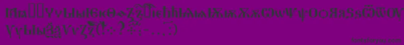 Drevnerusskij Font – Black Fonts on Purple Background