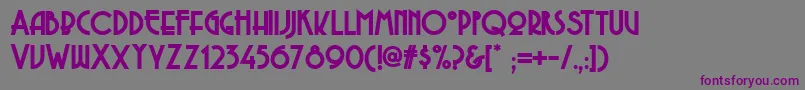 Copaseticnf ffy Font – Purple Fonts on Gray Background