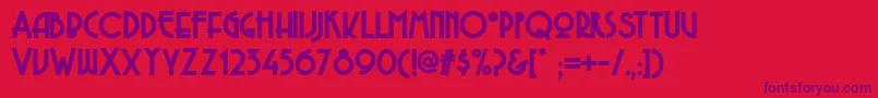 Copaseticnf ffy Font – Purple Fonts on Red Background
