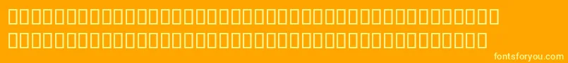 Mikepicassosh Font – Yellow Fonts on Orange Background