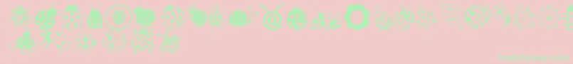 LadybugDings Font – Green Fonts on Pink Background