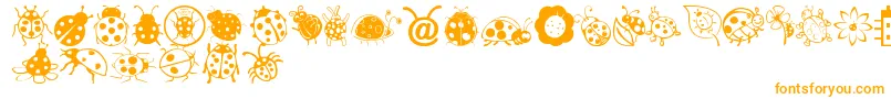 LadybugDings Font – Orange Fonts on White Background