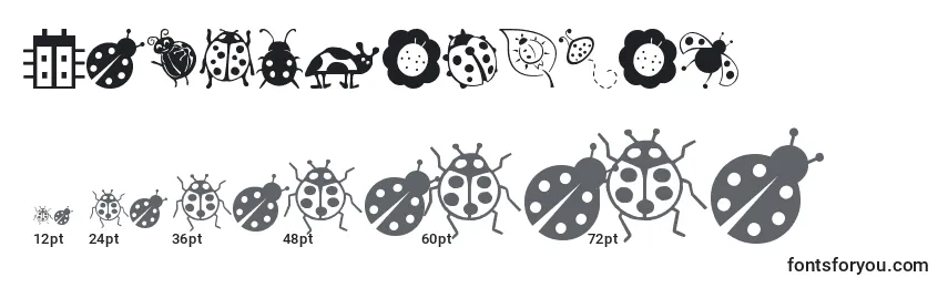 Größen der Schriftart LadybugDings