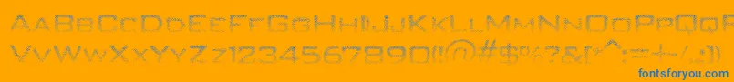 Unitydances Font – Blue Fonts on Orange Background