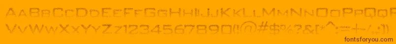 Unitydances Font – Brown Fonts on Orange Background