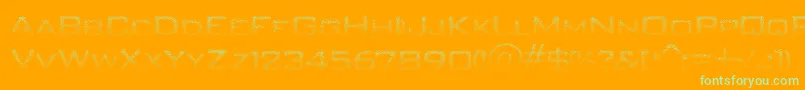 Unitydances Font – Green Fonts on Orange Background