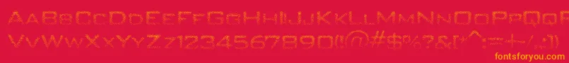 Unitydances Font – Orange Fonts on Red Background