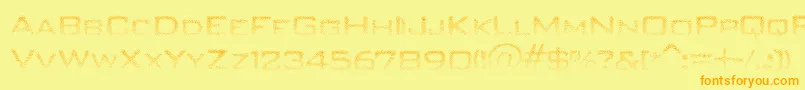 Unitydances Font – Orange Fonts on Yellow Background