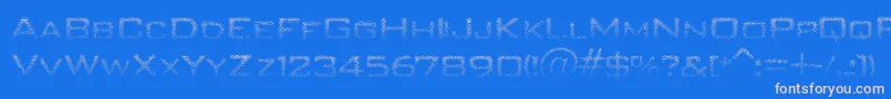 Unitydances Font – Pink Fonts on Blue Background