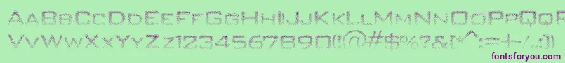 Unitydances Font – Purple Fonts on Green Background