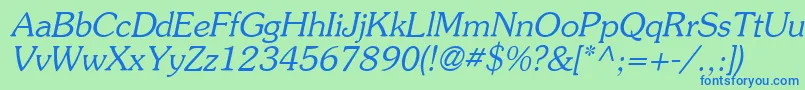 Agsou16 Font – Blue Fonts on Green Background