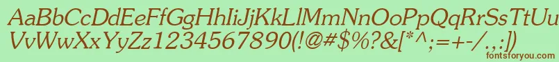 Agsou16 Font – Brown Fonts on Green Background