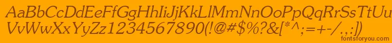 Agsou16 Font – Brown Fonts on Orange Background