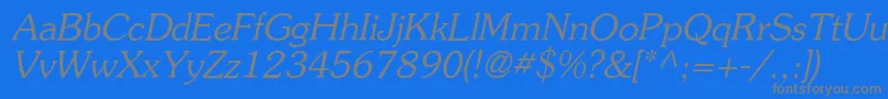 フォントAgsou16 – 青い背景に灰色の文字