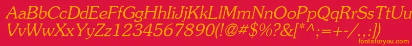 Agsou16 Font – Orange Fonts on Red Background