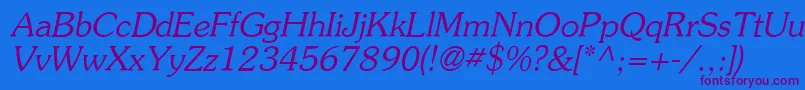 Agsou16 Font – Purple Fonts on Blue Background