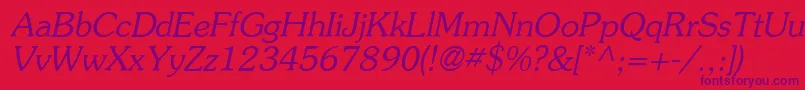 Agsou16 Font – Purple Fonts on Red Background