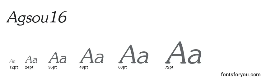 Agsou16 Font Sizes