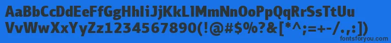 PfbulletinsansproBlack Font – Black Fonts on Blue Background