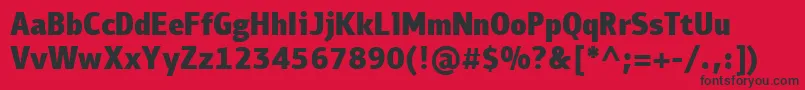 PfbulletinsansproBlack Font – Black Fonts on Red Background