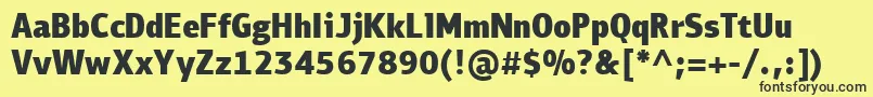 PfbulletinsansproBlack Font – Black Fonts on Yellow Background