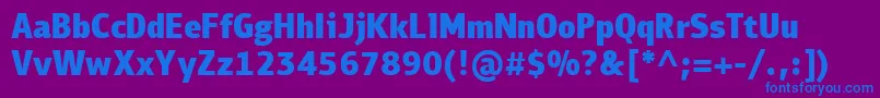 PfbulletinsansproBlack Font – Blue Fonts on Purple Background