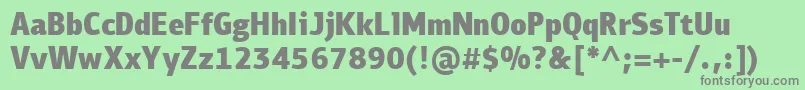 PfbulletinsansproBlack Font – Gray Fonts on Green Background