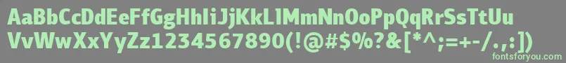 PfbulletinsansproBlack Font – Green Fonts on Gray Background