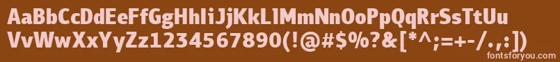PfbulletinsansproBlack Font – Pink Fonts on Brown Background