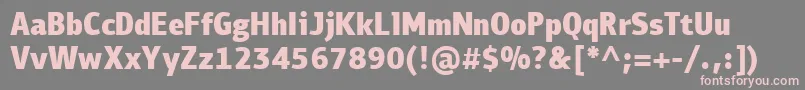 PfbulletinsansproBlack Font – Pink Fonts on Gray Background