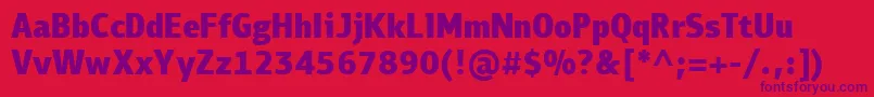 PfbulletinsansproBlack Font – Purple Fonts on Red Background