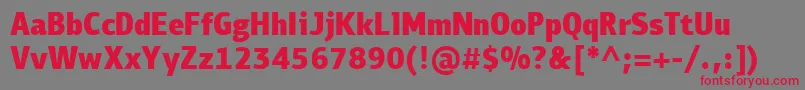 PfbulletinsansproBlack Font – Red Fonts on Gray Background