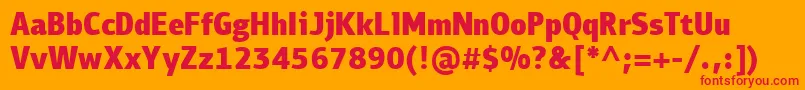 PfbulletinsansproBlack Font – Red Fonts on Orange Background