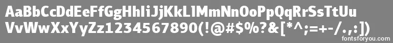 PfbulletinsansproBlack Font – White Fonts on Gray Background