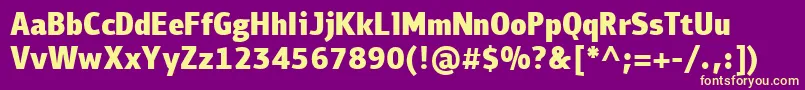 Police PfbulletinsansproBlack – polices jaunes sur fond violet