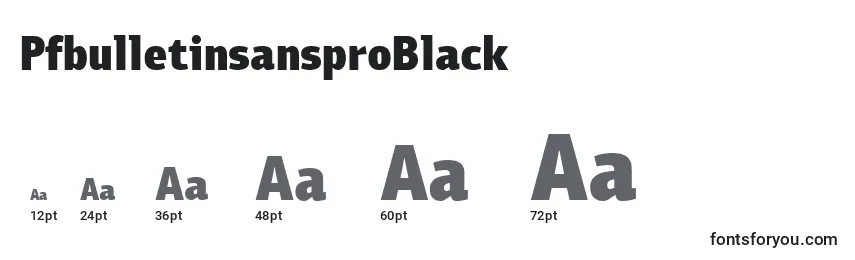 PfbulletinsansproBlack Font Sizes