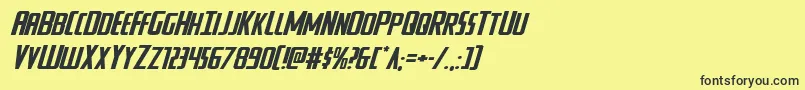 Watchtowerexpandital Font – Black Fonts on Yellow Background