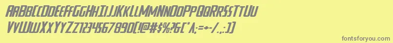 Watchtowerexpandital-Schriftart – Graue Schriften auf gelbem Hintergrund