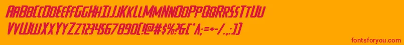 Watchtowerexpandital Font – Red Fonts on Orange Background