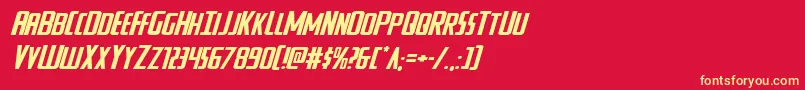 Watchtowerexpandital Font – Yellow Fonts on Red Background