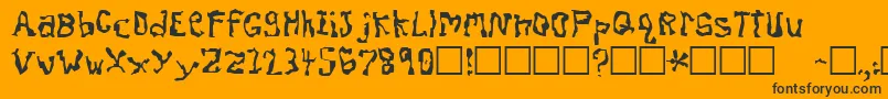 DissonantFractured Font – Black Fonts on Orange Background